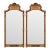 Mid-Century Italian Rococo Style Carved Giltwood & Composite Shell Wall Mirrors - Pair For Sale