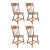Vintage Ethan Allen Carved Maple and Birch Colonial Arrowback Dining Chairs, Set of 4 For Sale