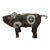 Vintage 1970’s Painted & Carved Wood Guatemalan Folk Art Pig For Sale
