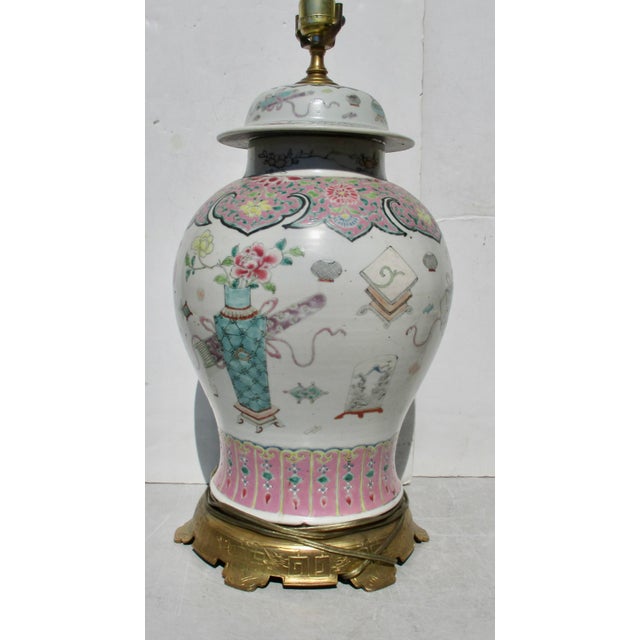 Early 18th Century Chinese Yongzheng Porcelain Ginger Jar Lamp For Sale - Image 12 of 14