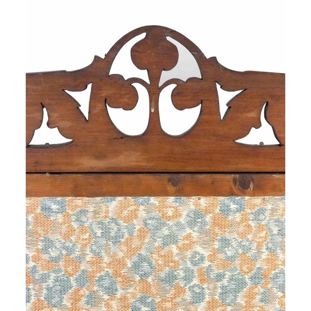 Wood Red Velvet Sofa, Italy, Mid-20th Century For Sale - Image 7 of 8