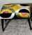 Black 1950s Mid Century Pair of Italian Wood and Silk Velvet Ikat Benches For Sale - Image 8 of 12