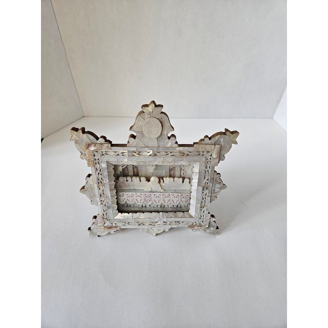 Late 19th Century Mother of Pearl/Abalone Shell Carved Icon For Sale - Image 4 of 10