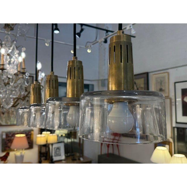 Thomas O’Brien for Visual Comfort Iris Quatro Linear Pendant For Sale In San Francisco - Image 6 of 12