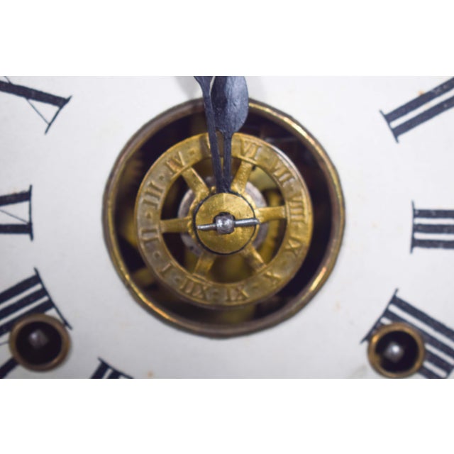 Brown Chapel Clock from Waterbury Clock Co., Usa, 1890s For Sale - Image 8 of 10