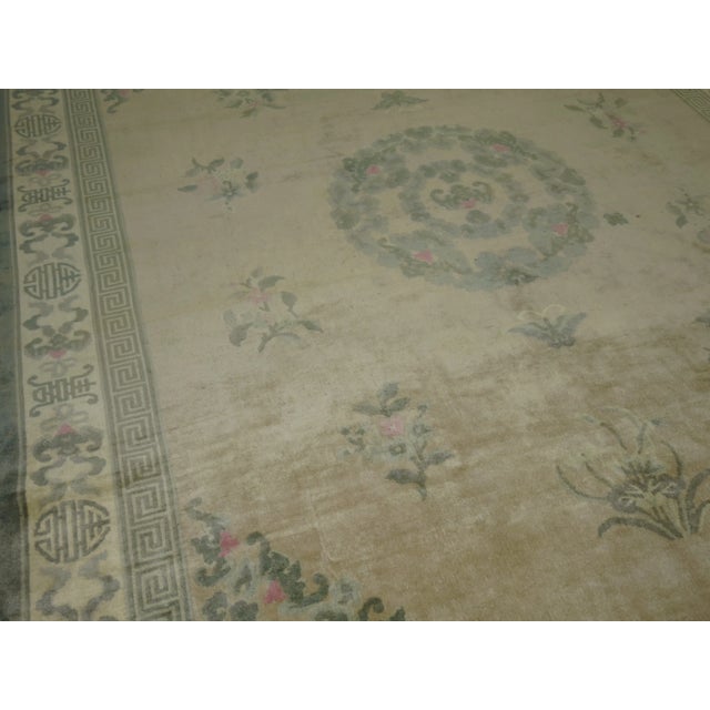 Chinoiserie VIntage Chinese Deco Rug, 7'11'' X 10'1'' For Sale - Image 3 of 11