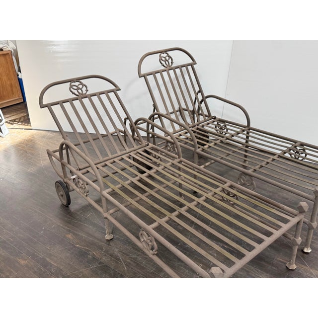 Terra Furniture Renaissance Outdoor Chaises, Pair For Sale - Image 10 of 12