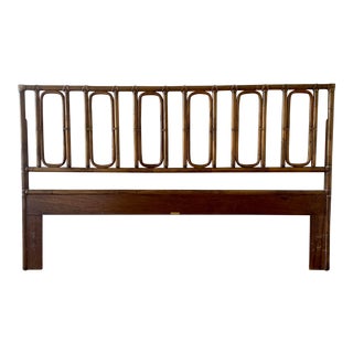 Vintage Rattan McGuire King Headboard For Sale
