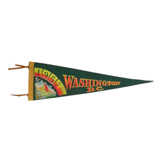 Vintage 1957 Washington DC Felt Flag For Sale