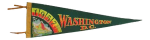 Vintage 1957 Washington DC Felt Flag