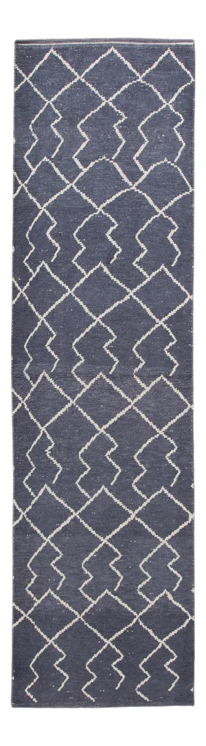 Modern Moroccan Style Handmade Tribal Wool Runner
