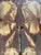 Exceptional early 20th-century Arts & Crafts umbrella and cane stand featuring elaborate stylized iris decoration on all...