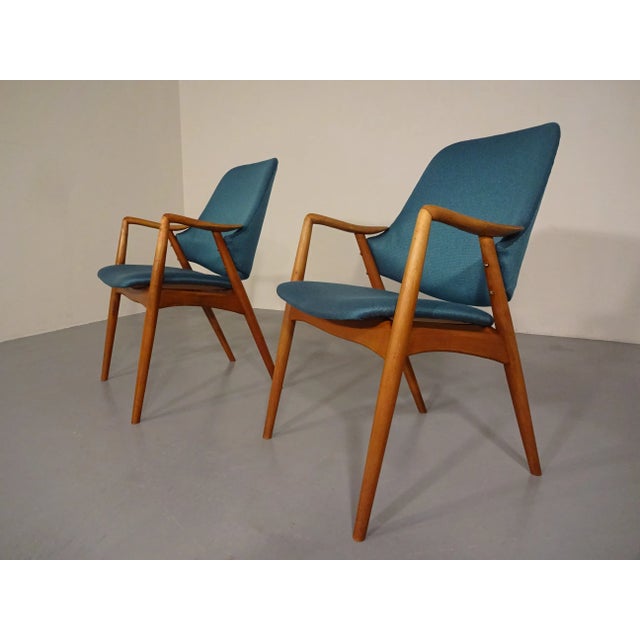 Set of Danish Beech Armchairs, 1960s For Sale - Image 9 of 18