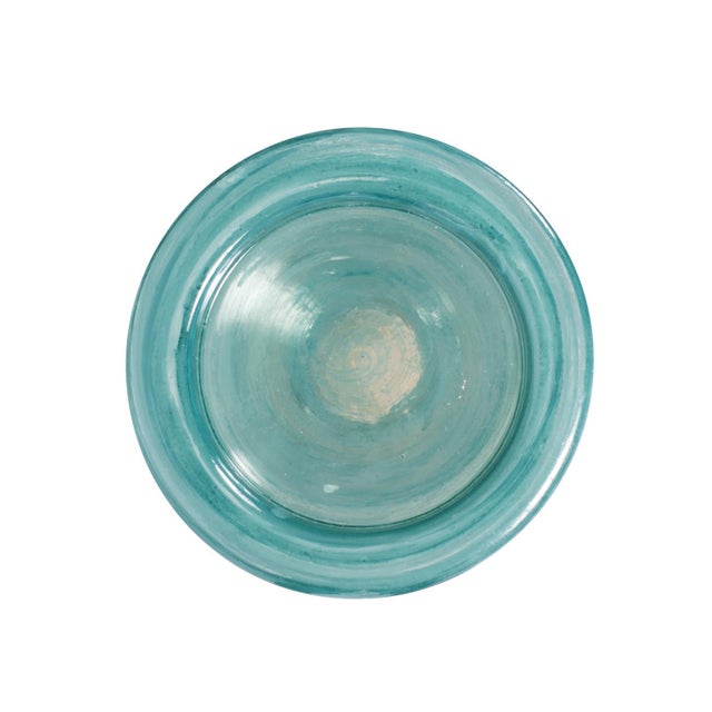 Contemporary Capri Stripe Glass Candle Holder- Short For Sale - Image 3 of 10