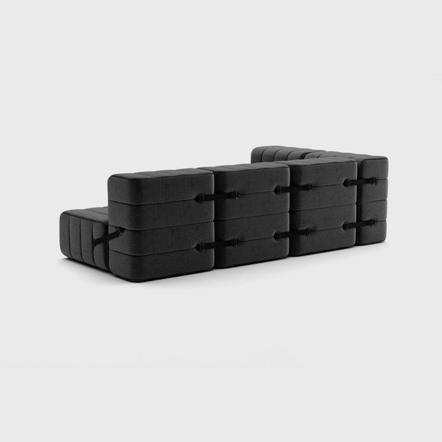 Three-Seater Modular Sofa in Dama Fabric by Ambivalenz, Set of 9 For Sale - Image 17 of 18