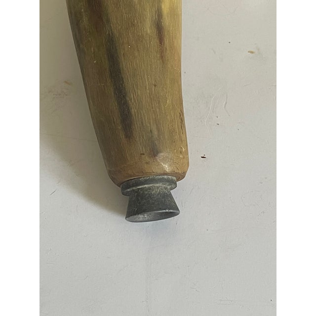 African Large Antique Cow Powder Hunting Horn For Sale - Image 3 of 4