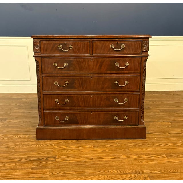 Leighton Hall Furniture Traditional Mahogany Lateral File Cabinet by Leighton Hall - Showroom Sample For Sale - Image 4 of 15