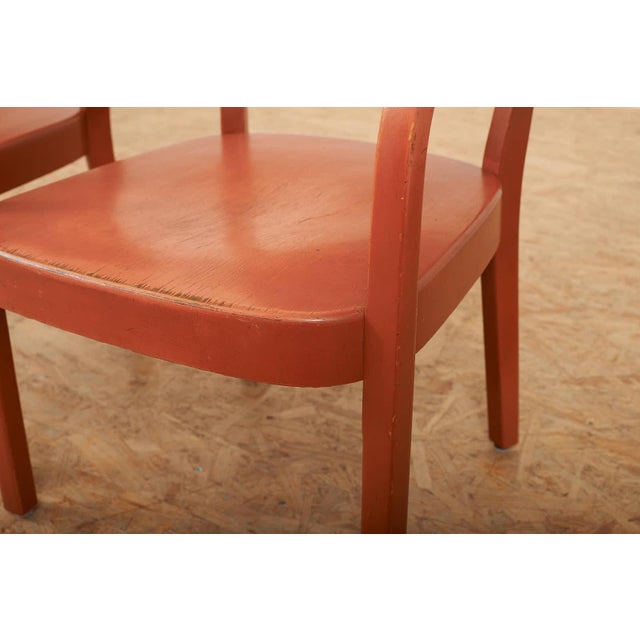 Armchair Set Model 1-790A in Beechwood Frame and Armrests, Plywood Seat and Back from Horgenglarus, Set of 2 For Sale - Image 9 of 13