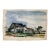 Henry Emil Salloch Original Watercolor on Paper Rustic Rural Farmstead, 1945. For Sale