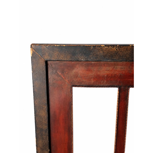 Heavy Metal Three-Opening Canvas Frame With Burgundy and Bronze-Tone Finish For Sale - Image 9 of 9