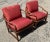 Beautiful Marge Carson Pair of Chinoiserie Lounge Chairs in Rosewood. These chairs are spectacular. So lovely, so regal! A...