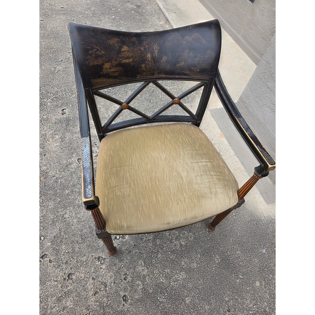 English Regency Style Chinoiserie Decorated Chair For Sale - Image 4 of 13