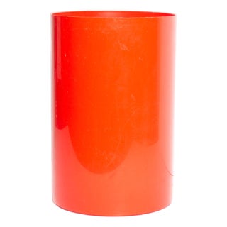 Ingrid Ltd. Chicago Vintage Red Waste Basket For Sale