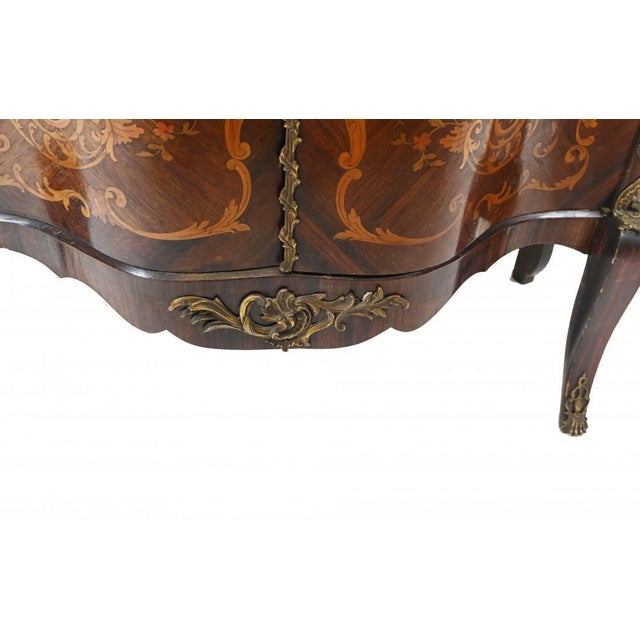 French Empire Inlaid Display Cabinet, 1880s For Sale - Image 6 of 14