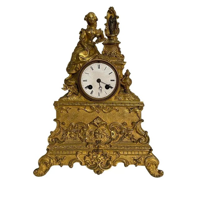 Bronze Table Clock, France, 19th Century For Sale - Image 9 of 9