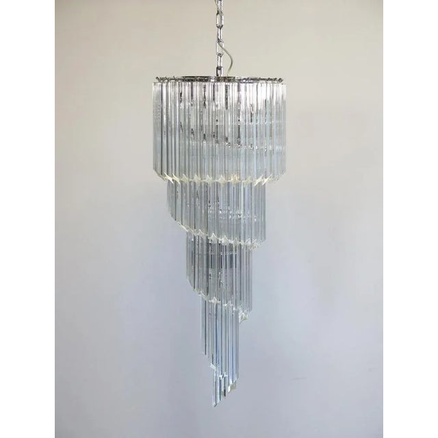 Metal Murano Glass Chandeliers, Set of 2 For Sale - Image 7 of 16