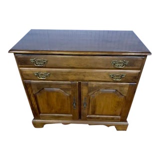 1990s Temple Stuart Colonial Modern Dinette Cabinet Rockport For Sale