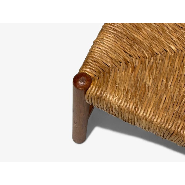 French Modern, Ash, Straw, Occasional Chairs, France, 1960s - Set of 2 For Sale In New York - Image 6 of 9