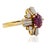 Contemporary Late 20th Century 18k Ruby Ring, Size 5 For Sale - Image 3 of 5