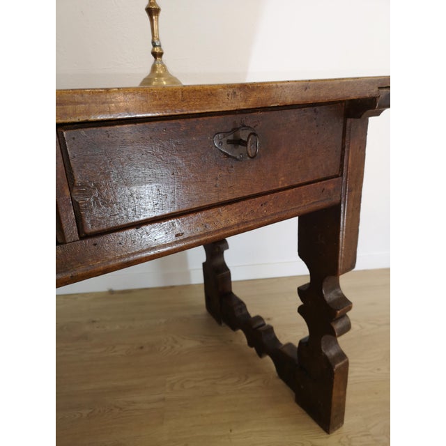 Antique Spanish Walnut Writing Table, 1700 For Sale - Image 15 of 18