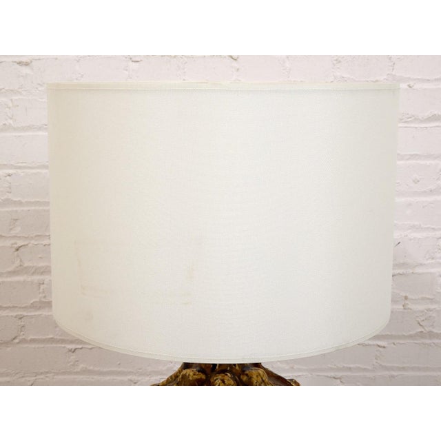 Army Green Mid 20th Century Mid Century Modern Brutalist Lamp For Sale - Image 8 of 11