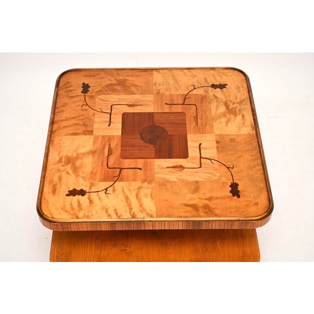 Swedish Art Deco Inlaid Satin Birch Occasional Table, 1920 For Sale - Image 10 of 11