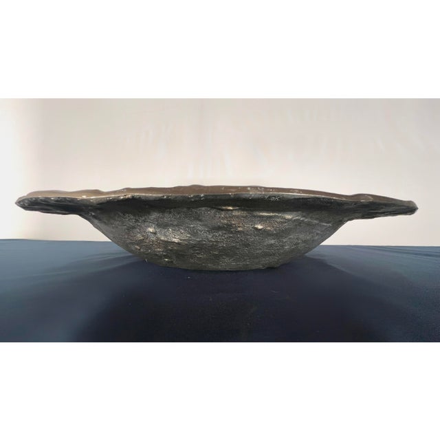 Mid 20th Century Mid-Century Modern Brutalist Cast Volcano Centerpiece Bowl For Sale - Image 5 of 11