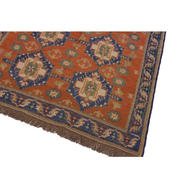 Shabby Chic 1960s Tribal Soumakh Wool Rug - 6'7" X 9'2" For Sale - Image 3 of 9