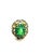 Bochic "Orient" Natural Emerald & Natural Diamond Ring Set In 18K Gold &Silver For Sale - Image 17 of 18