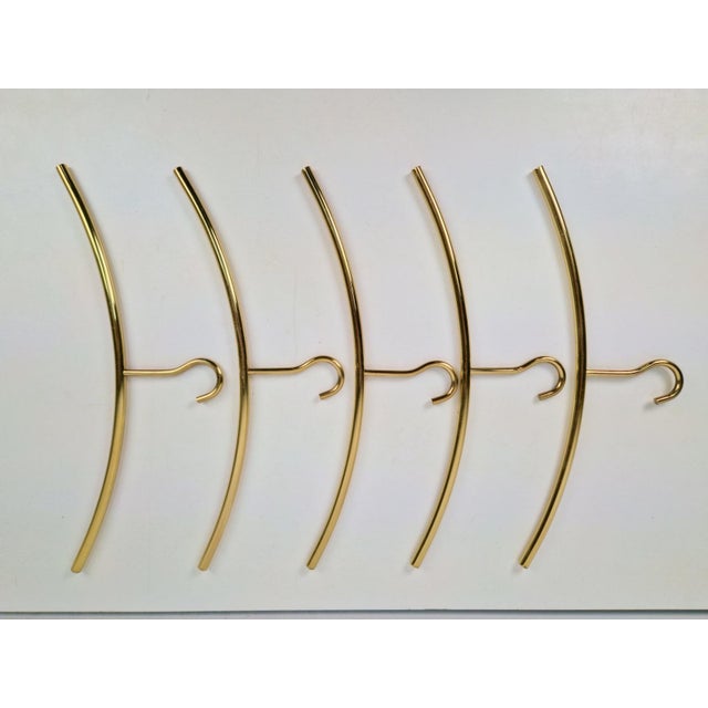Vintage Brass Clothes Hangers, Italy, 1970s, Set of 5 For Sale - Image 13 of 13
