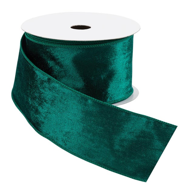 Infuse your crafts and holiday arrangements with wintry charm using this Teal Blue Wired Ribbon. Featuring soft polyester...