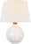 Transitional Thomas O'Brien by Visual Comfort Signature Ponteil 26" Table Lamp in Crackled Ivory with Linen Shade For Sale - Image 3 of 3