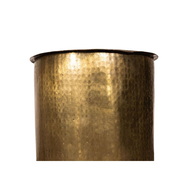 Vintage Brass Work Pot For Sale - Image 4 of 5