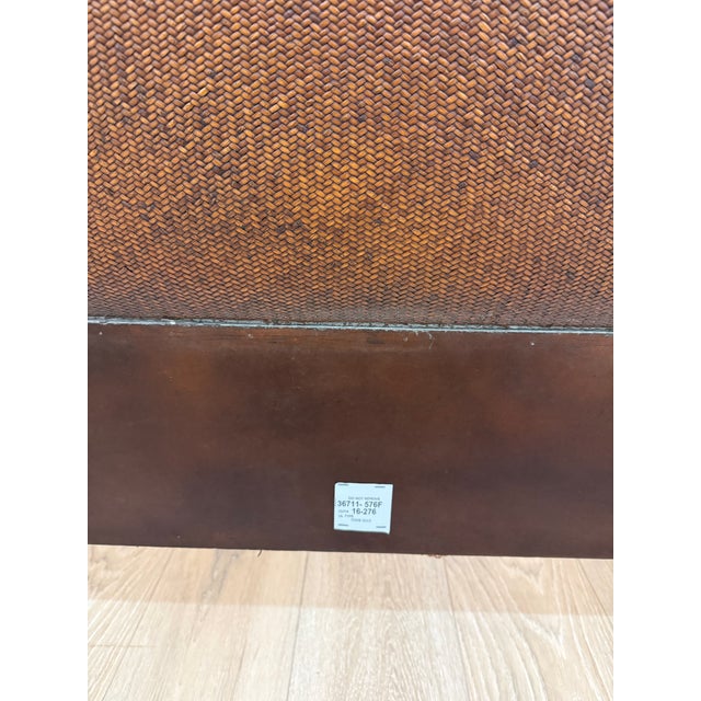 Mid-Century Modern Attributed Thomasville Ernest Hemingway Kilimanjaro Collection King Size Rattan Bed For Sale - Image 3 of 12