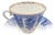 1990s Lomonosov Bridesmaid Basket Cobalt Porcelain Teacup and Saucer For Sale