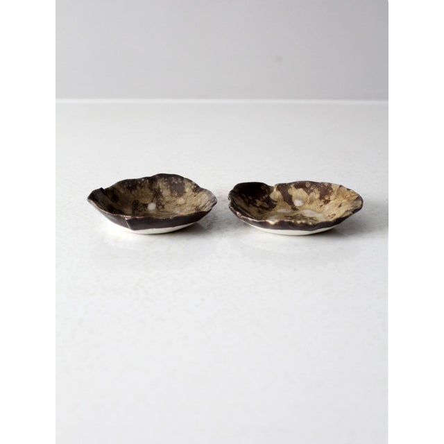 Contemporary Vintage Studio Pottery Dish Pair For Sale - Image 3 of 6