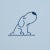 Not Yet Made - Made To Order Schumacher x The New Yorker Good Dogs Everywhere Wallpaper In Sky & Navy Blue For Sale - Image 5 of 7