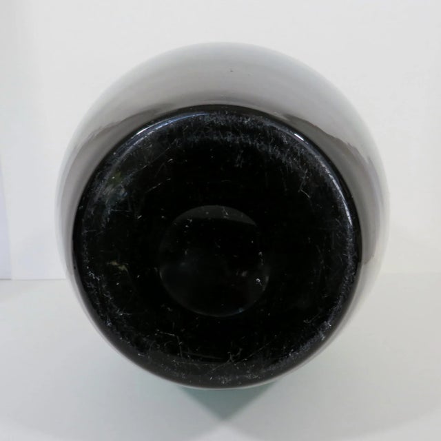 Glass Vintage Italian Large Green Ewer Vase For Sale - Image 7 of 9