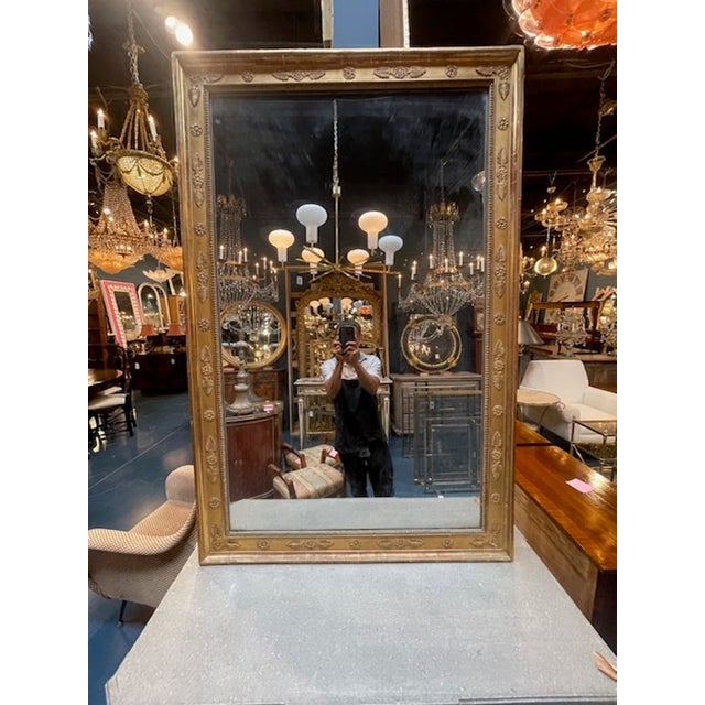 19th Century 19th C. French Napoleon III Giltwood Mirror For Sale - Image 5 of 9