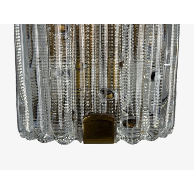 Carl Fagerlund, Textured Glass, Brass, Large Wall Sconces, Sweden, 1940s For Sale In New York - Image 6 of 8